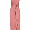 Shona Joy LUXE TIE FRONT COCKTAIL DRESS - ROSE DRESSES