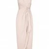 Shona Joy LUXE TIE FRONT COCKTAIL DRESS - PORCELAIN DRESSES