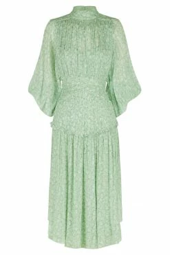 Shona Joy DRESSES AURORE LONG SLEEVE OPEN BACK MIDI DRESS