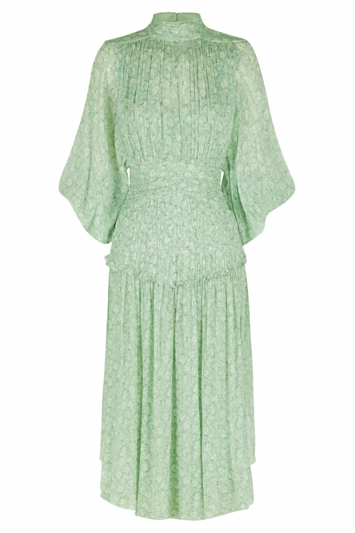 Shona Joy DRESSES AURORE LONG SLEEVE OPEN BACK MIDI DRESS