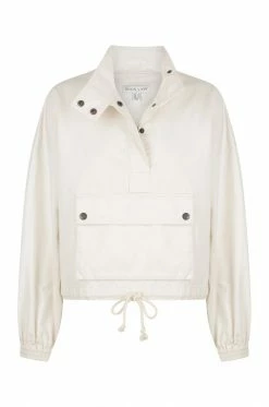 Shona Joy NERUDA DRAWSTRING ANORAK TOP - CREMA TOPS
