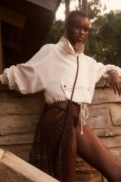 Shona Joy NERUDA DRAWSTRING ANORAK TOP - CREMA TOPS