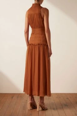 Shona Joy NOEMI SLEEVELESS BUTTON UP MIDI DRESS - SIENA DRESSES