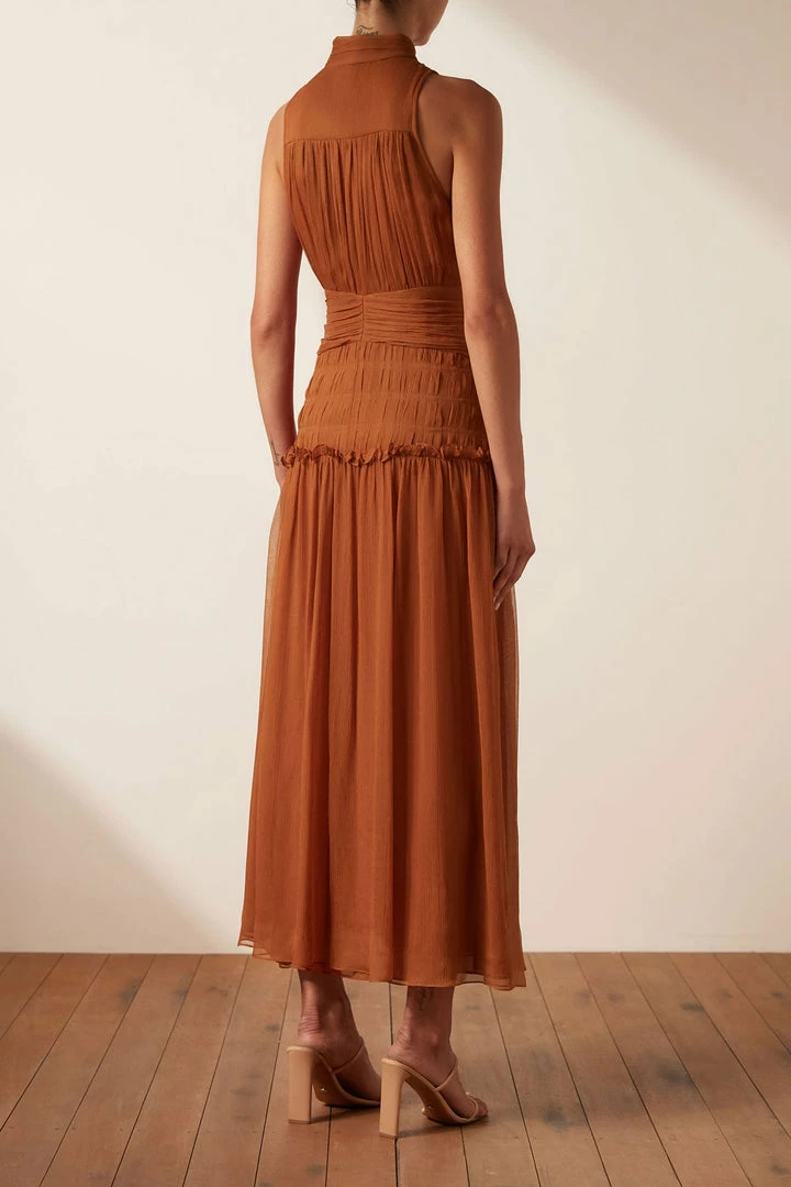 Shona Joy NOEMI SLEEVELESS BUTTON UP MIDI DRESS - SIENA DRESSES