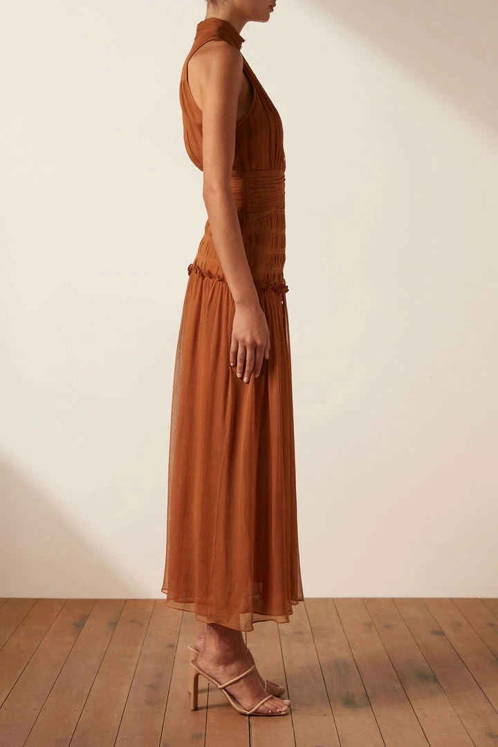 Shona Joy NOEMI SLEEVELESS BUTTON UP MIDI DRESS - SIENA DRESSES