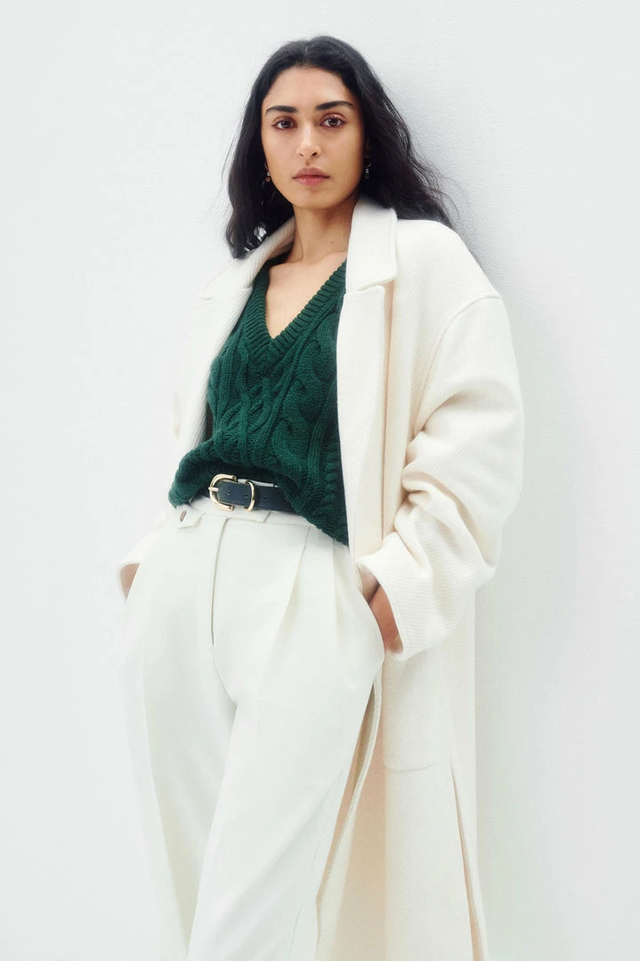 Shona Joy TOPS OLIVIER OVERSIZED LONG COAT - CREAM