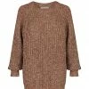 Shona Joy OLIVIA RELAXED JUMPER - CHESTNUT/CREAM TOPS