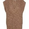 Shona Joy OLIVIA VEST - CHESTNUT/CREAM TOPS