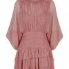 Shona Joy DRESSES OLYMPIA LONG SLEEVE RUCHED MINI DRESS - ANTIQUE ROSE