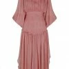 Shona Joy OLYMPIA LONG SLEEVE OPEN BACK MIDI DRESS - ANTIQUE ROSE DRESSES