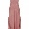 Shona Joy OLYMPIA RUCHED MIDI DRESS - ANTIQUE ROSE DRESSES