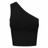 Shona Joy BASIC ONE SHOULDER TOP - BLACK TOPS
