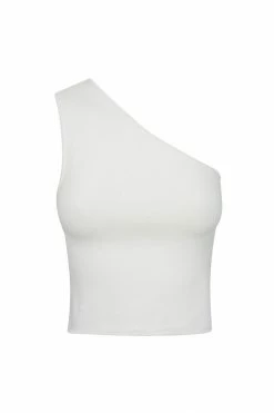 Shona Joy TOPS BASIC ONE SHOULDER TOP - IVORY