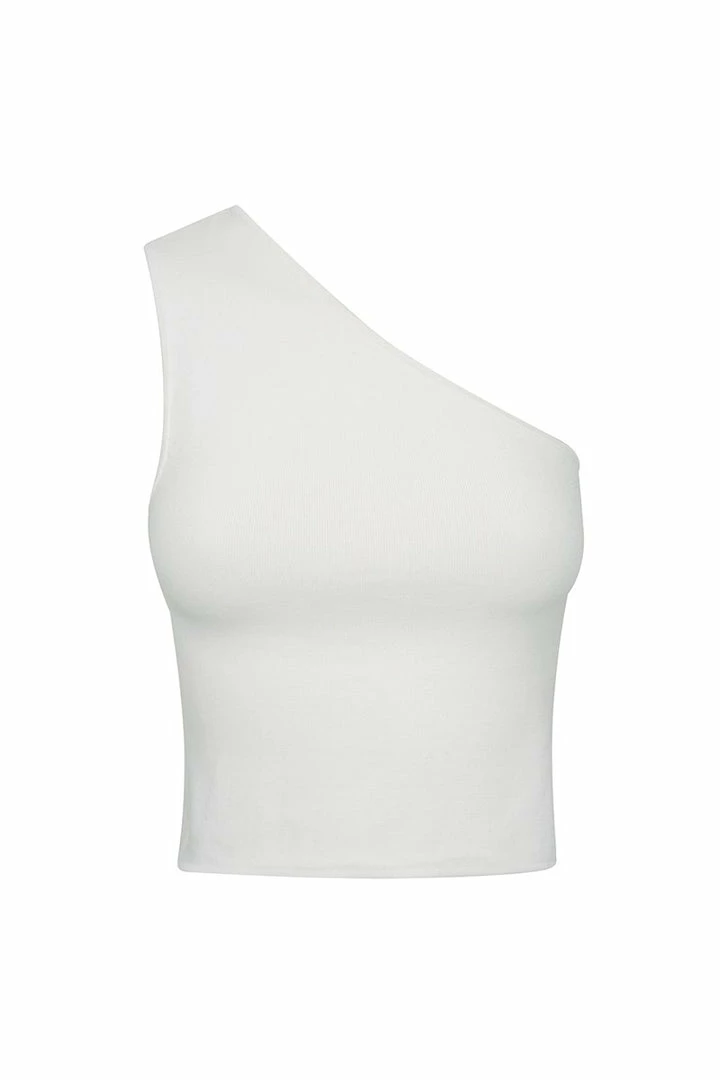 Shona Joy TOPS BASIC ONE SHOULDER TOP - IVORY