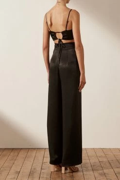 Shona Joy LA LUNE OPEN BACK BRALETTE - BLACK TOPS