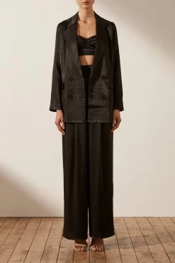 Shona Joy LA LUNE OPEN BACK BRALETTE - BLACK TOPS