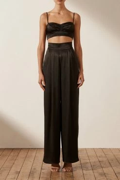 Shona Joy LA LUNE OPEN BACK BRALETTE - BLACK TOPS