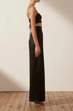 Shona Joy LA LUNE OPEN BACK BRALETTE - BLACK TOPS