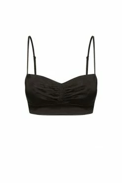 Shona Joy LA LUNE OPEN BACK BRALETTE - BLACK TOPS