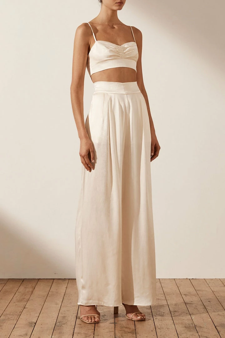 Shona Joy LA LUNE OPEN BACK BRALETTE - CREAM TOPS