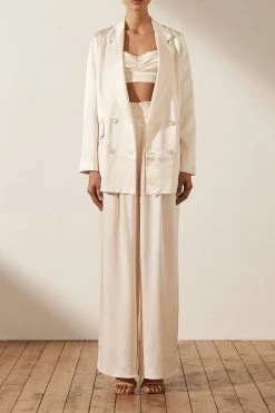 Shona Joy LA LUNE OPEN BACK BRALETTE - CREAM TOPS