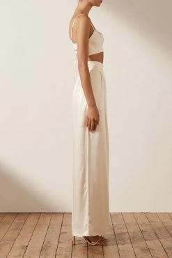 Shona Joy LA LUNE OPEN BACK BRALETTE - CREAM TOPS