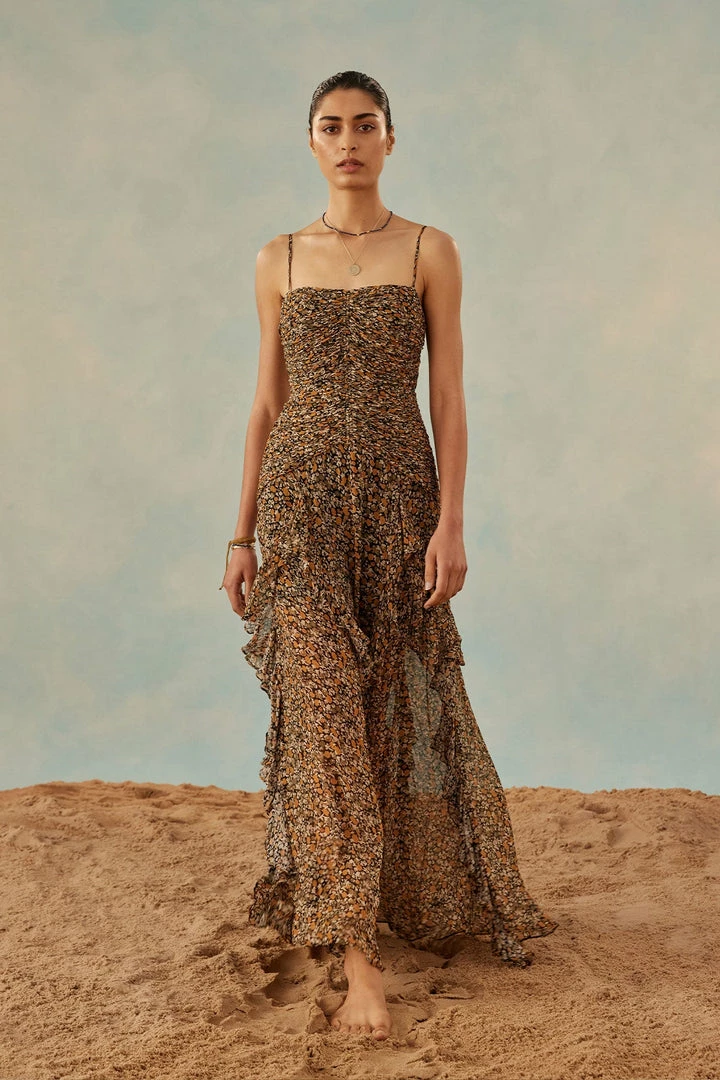 Shona Joy DRESSES PALOMA RUCHED FRILL MAXI DRESS