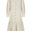 Shona Joy PRISCILA HIGH NECK UTILITY MIDI DRESS - CREMA DRESSES