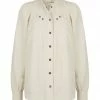 Shona Joy PRISCILA HIGH NECK UTILITY SHIRT - CREMA