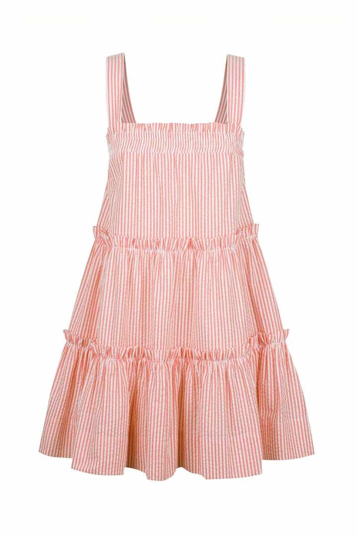 Shona Joy DRESSES ROBERTA TIERED FRILL MINI DRESS - RED