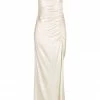 Shona Joy LA LUNE RUCHED MAXI DRESS - CREAM