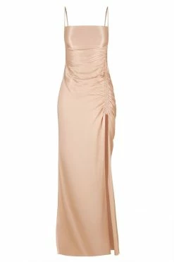 Shona Joy DRESSES LA LUNE RUCHED MAXI DRESS - DESERT ROSE