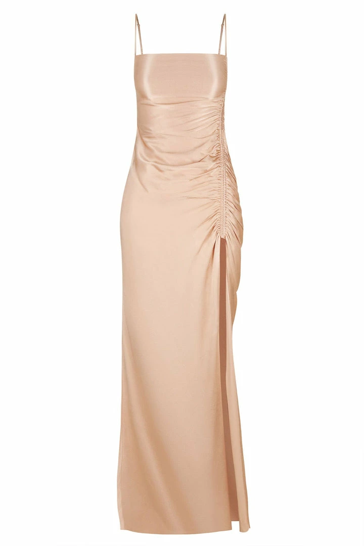 Shona Joy DRESSES LA LUNE RUCHED MAXI DRESS - DESERT ROSE