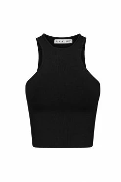 Shona Joy BASIC RACER BACK TOP - BLACK