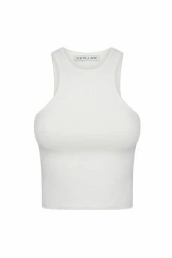 Shona Joy TOPS BASIC RACER BACK TOP - IVORY