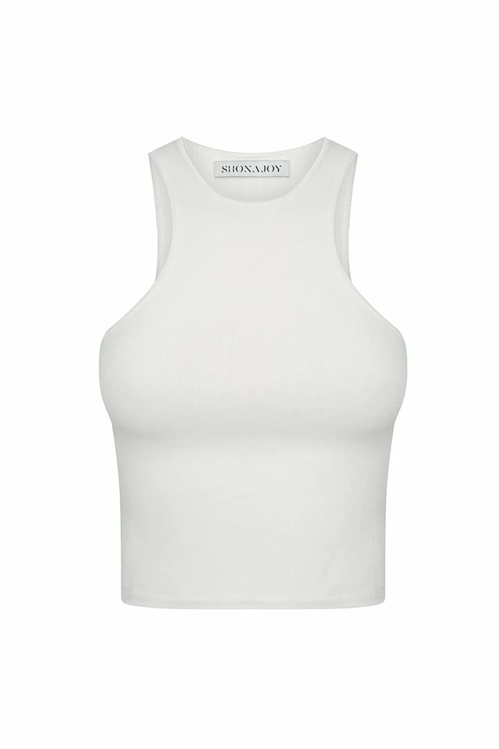 Shona Joy TOPS BASIC RACER BACK TOP - IVORY