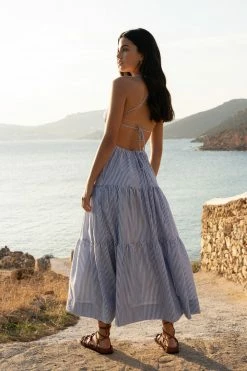 Shona Joy ROBERTA HALTER OPEN BACK MIDI DRESS