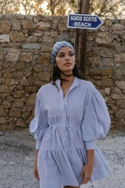 Shona Joy ROBERTA BALLOON SLEEVE TIERED MINI DRESS