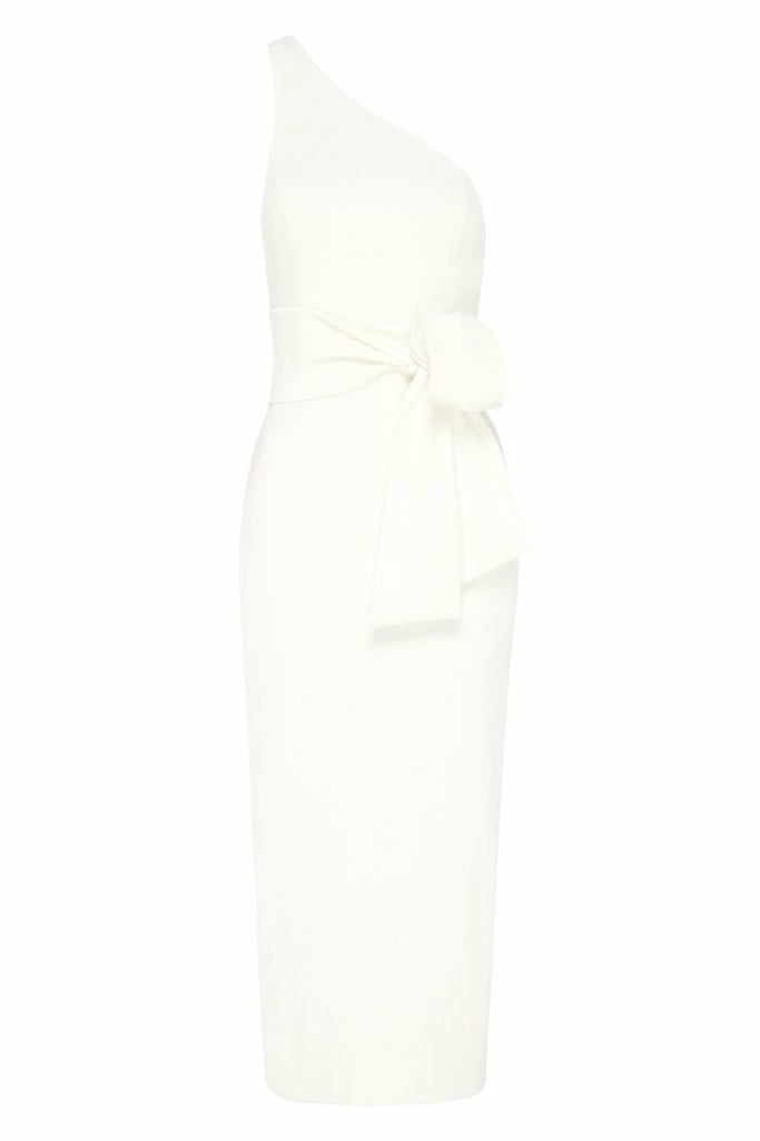 Shona Joy DRESSES LUCY ONE SHOULDER MIDI DRESS - IVORY