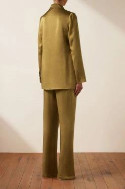 Shona Joy TOPS GIORGIA DOUBLE BREASTED BLAZER - OLIVE OIL