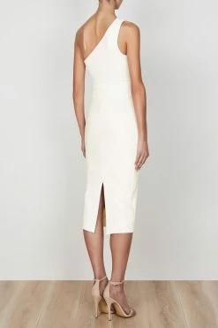 Shona Joy DRESSES LUCY ONE SHOULDER MIDI DRESS - IVORY