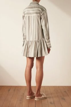 Shona Joy LAURENT WIDE CUFF SHIRT MINI DRESS