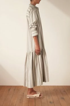 Shona Joy LAURENT WIDE CUFF SHIRT MIDI DRESS