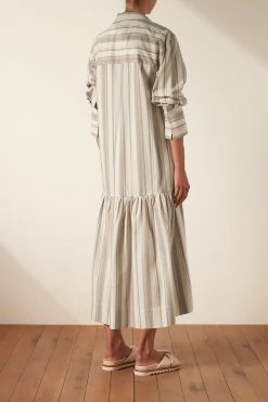 Shona Joy LAURENT WIDE CUFF SHIRT MIDI DRESS