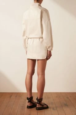 Shona Joy NERUDA DRAWSTRING ANORAK TOP - CREMA TOPS