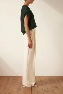 Shona Joy EVA CABLE VEST - ROSEMARY