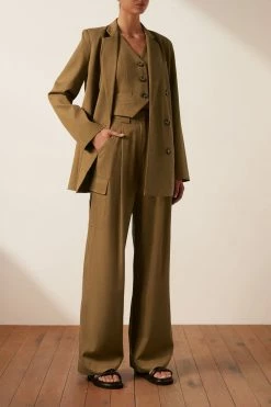 Shona Joy SARA UTILITY RELAXED PANT - TAPENADE