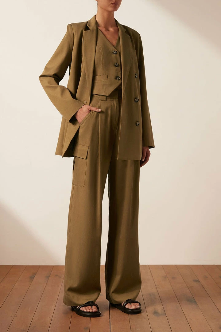 Shona Joy SARA UTILITY RELAXED PANT - TAPENADE