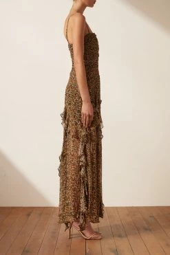 Shona Joy DRESSES PALOMA RUCHED FRILL MAXI DRESS