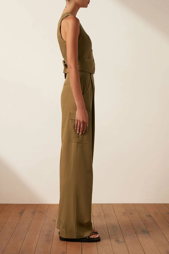 Shona Joy SARA UTILITY RELAXED PANT - TAPENADE